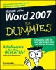 Word 2007 for dummies Cover Image