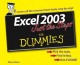 Excel 2003 Just the steps for dummies Cover Image